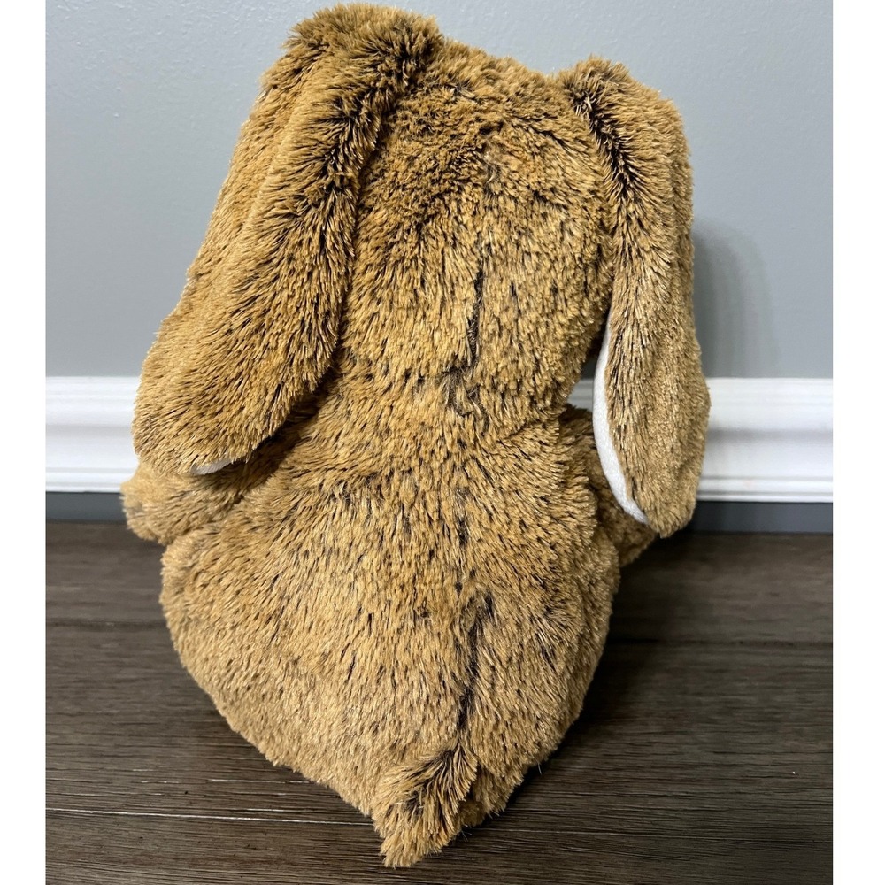 Hugfun Brown Bunny Rabbit Plush Stuffed Animal Toy Copper Bow Easter Kid - Picture 3 of 5